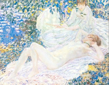 Verano impresionista desnudo Frederick Carl Frieseke Pinturas al óleo